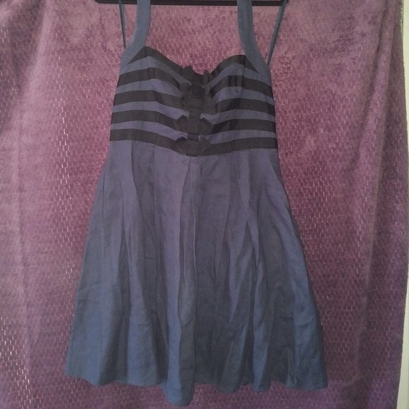 Jessica Simpson Navy/Black Bow Dress approx M/L - Picture 6 of 13